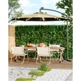 thumbnail image 4 of 10FT Solar-Powered Cantilever Umbrella with Cross Base – Infinite Tilt Offset Market Design, Built-in Solar Lights for 24H Outdoor Use, 4 of 7