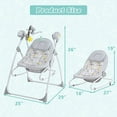 INFANS 2 in 1 Baby Swing and Bouncer for Infants (Grey)