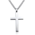 thumbnail image 3 of Stainless Steel Cross Pendant Necklace for Men, 3 of 5