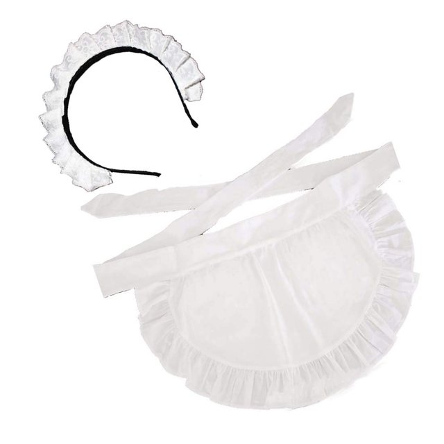 MAYSONG delantal victoriano para mujer, delantal de cosplay, delantal de ama de llaves francesa