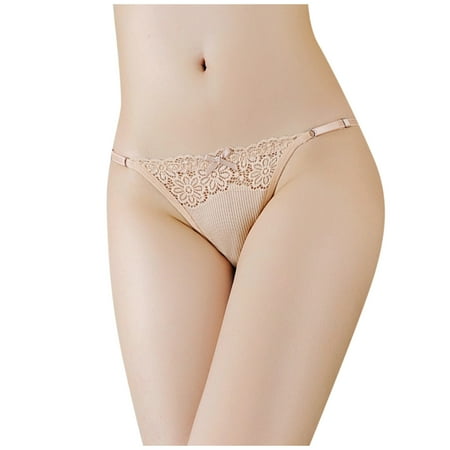 

RPVATI Sexy Lace Floral T-Back Thongs for Women Low Waisted Panties Seamless Underwear