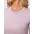 thumbnail image 6 of DARING DIVA Women's Pajama Sets Short Sleeve Ruffled Top Long Pants Lounge Sets XS Pink, 6 of 7