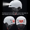 thumbnail image 2 of Tignapoo LED Illuminated Bike Helmet for Night Riding - Adjustable Light Modes, Built-in Lithium Battery, Breathable Design, White, Size L, 2 of 6