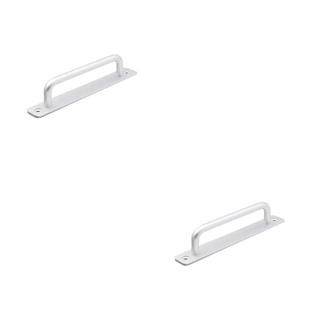 Speravity manija de los muebles perillas de hardware sin perforaciones de aluminio tiradores de puertas resistentes al desgaste decoración del Plata/160mm 2Conjunto