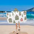 thumbnail image 2 of Yayeee Kids Hooded Towels Toddler Soft Absorbent Beach Bathing Wrap 50" x 23.5", Green Christmas House, 2 of 5
