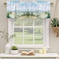 thumbnail image 3 of 2 Pack Valances for Windows, Spring Window Valances for Living Room/Bedroom/Bathroom, Grassland Blue Sky Trees Mountain Nature Scenery Light Filtering Kitchen Curtain Valance 42"W x12" L, 3 of 9