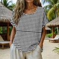 thumbnail image 2 of Kezqiaxn Womens Plus Size Tops Pullover Short Sleeve Crew Neck Loose Fit Shirts Blouses Fashion Clothes 2026, 2 of 6