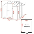 thumbnail image 5 of VEIKOUS  Aluminum Walk-In Garden Greenhouse Kit with Adjustable Roof Vent and Lockable Door Grey 6' x 10', 5 of 5
