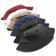 thumbnail image 2 of CoCopeaunts Washed Denim Bucket Hats Men Women Foldable Fisherman Hat Unisex Fashion Bob Caps Hip Hop Gorros Men Women Panama Bucket Cap, 2 of 6