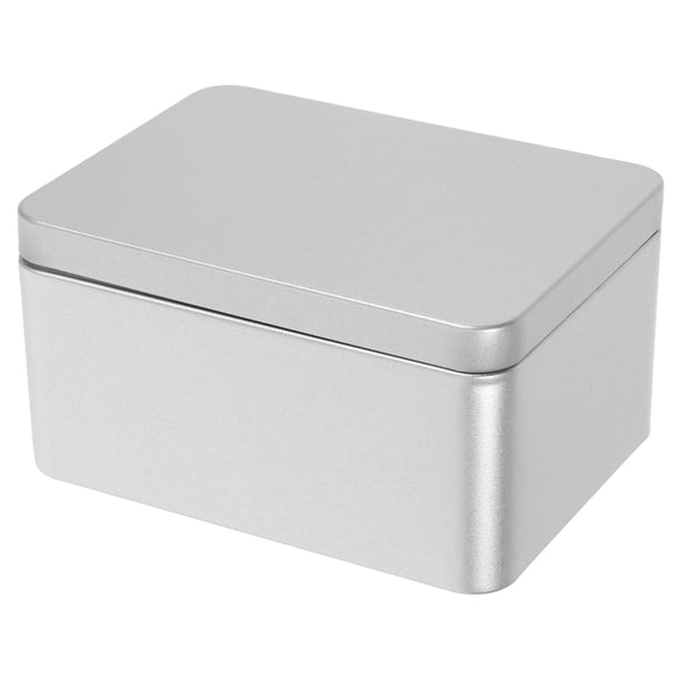 BEADCEST Caja Metálica Plateada Para Almacenamiento De Fotos Y Accesorios De