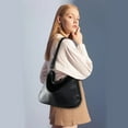 thumbnail image 7 of Montana West Soft Hobo Bags for Women Purses and Handbags Shoulder Satchel Bag, Solid Black, 7 of 7