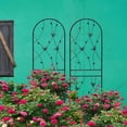 thumbnail image 6 of 2 Pack Metal Garden Trellis 71" x 19.7" Rustproof Trellis for Climbing Plants Outdoor Flower Support Butterfly Deco Black, 6 of 13