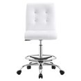 thumbnail image 5 of Computer Work Desk Chair, White Silver, Vegan Leather, Home Office Business, Modern Contemporary HB33583, 5 of 9