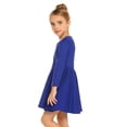 thumbnail image 6 of Arshiner Girls Long Sleeve Stretchy Dress A line Twirly Skater School Party Dress Black Tween 14 Years, 6 of 9