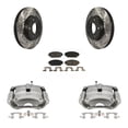 thumbnail image 1 of Transit Auto Front Disc Brake Coated Caliper Drilled Slotted Rotors and Ceramic Pads Kit for Car 2016-2018 Mazda CX-3 FWD KCD-100197T, 1 of 11
