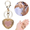 thumbnail image 4 of Love Key Ring, Stable Rhinestone Inlaid Key Ring Practical  for Birthday for Valentine's Day for Holidays for Anniversary, 4 of 7