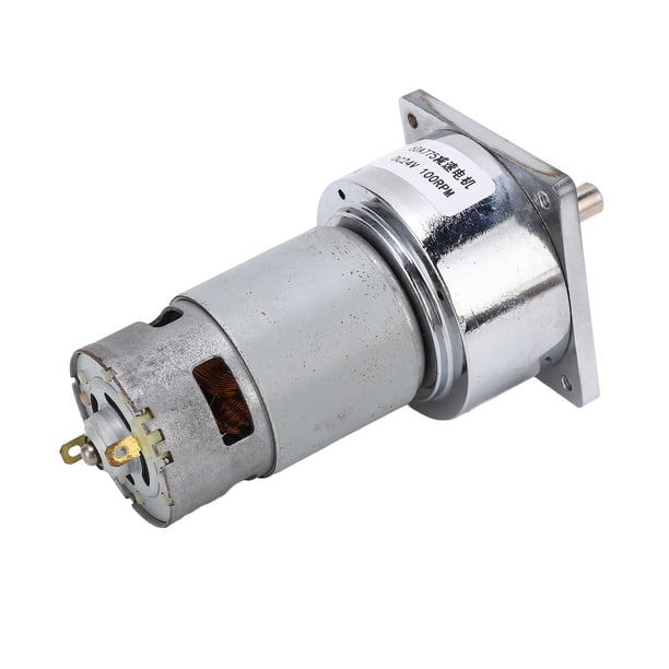 Moteur à aimant permanent, DC 12/24 V 30 W, haute vitesse, haute torsion, moteur électrique CW/CCW pour générateur de bricolage (24 V, 7000 tr/min