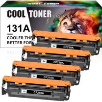 Cool Toner Compatible Toner Cartridge Replacement for HP 131A CF210A for Laserjet Pro 200 Color M251nw M251n MFP M276nw Printer Ink(Black, 4-Pack)