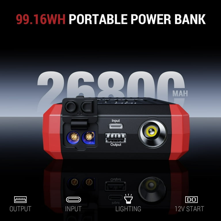 NEXPOW 6000A Car Jump Starter, 12V Battery Booster for Gas or