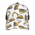 thumbnail image 2 of Picia Funny Excavator Pattern Trucker Hat,Baseball Cap,Sun Protection Cap,Stylish Headwear,Leisure Cap,Outdoor Sports Cap, 2 of 7