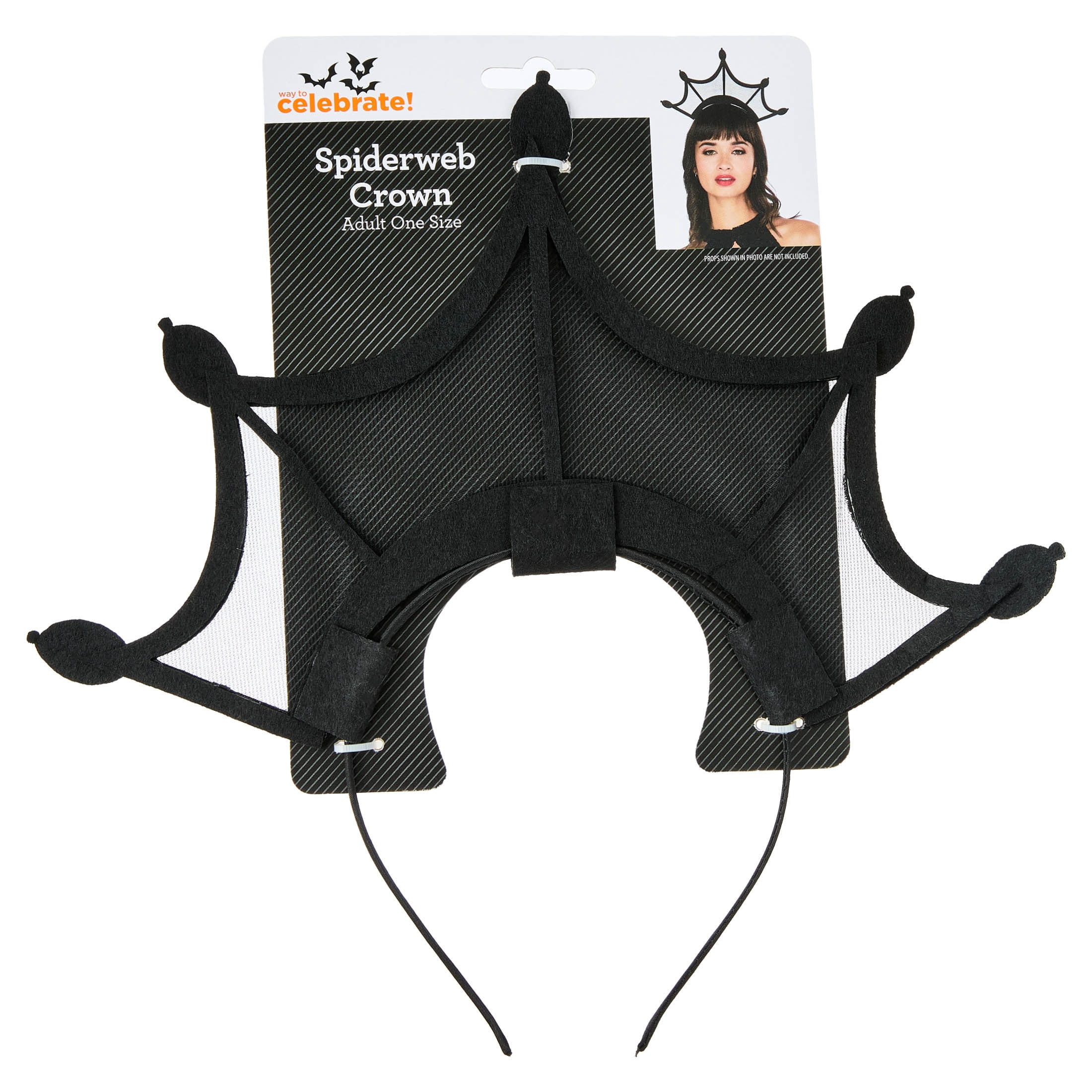 Spiderweb Crown Costume Accessory for Adults, Black, Halloween by Way To CelebrateSpiderweb Crown Costume Accessory for Adults, Black, Halloween by Way To Celebrate