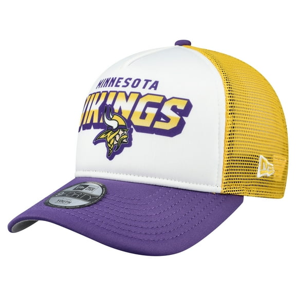 Youth New Era  White/Purple Minnesota Vikings Streak 9FORTY A-Frame Adjustable Hat