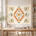 thumbnail image 5 of Geometric Heart with Olive Branch Sprigs on Cream Base, Cozy Folk Art for Home Decor Enthusiasts, Folk Inspired Wall Art, Housewarming Gift, Tapestry Wall Hanging for Living Room and Bedroom, 5 of 7