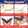 thumbnail image 5 of 250th Anniversary 4th of July Door Sign America Eagle Wooden Hanging Decor 1776 2026 Patriotic Independence Day Wreath for Front Door Porch Outdoor Home Decoration, 5 of 7
