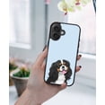 thumbnail image 5 of WIRESTER Shockproof Soft Rubber Cover Case for Apple iPhone 16 Plus 6.7" 2024, Tricolor Cavalier King Charles Spaniel Dog On Light Blue Background, 5 of 5