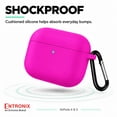 thumbnail image 3 of Entronix Silicone Case for AirPods 5 / 4, Slim Protective Cover with Carabiner, Hot Pink, 3 of 6