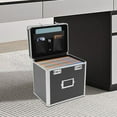 thumbnail image 2 of Large, Portable Locking Storage Box for Filing Letters & Documents w/Lock Black, 2 of 14