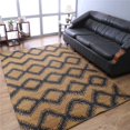 thumbnail image 1 of Glitzy Rugs UBSN00165K1206A9 5 x 8 ft. UBSN00165 Hand Knotted Wool Geometric Area Rug, Gold & Charcoal, 1 of 1