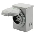 thumbnail image 3 of RV Power Outlet Panel Box Lockable Weatherproof Electrical Receptacle Panel 30Amp NEMA L14 30, 3 of 5