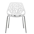 thumbnail image 4 of Topcobe 4pcs Modern Lounge Chair, Living Room Seat Chair, Bird's Nest Style Lounge Chair, White, 4 of 7