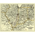 thumbnail image 3 of Colton 14x12 Black Modern Framed Museum Art Print Titled - Danville, Olney and Ohio River RR - Colton 1881, 3 of 5