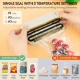 thumbnail image 4 of Mini Selladora Al Vacío para Alimentos, , Inalámbrica, Recargable, para Almacenar Alimentos Secos y Húmedos, Termoselladora para Bolsas, Color Beige., 4 of 5
