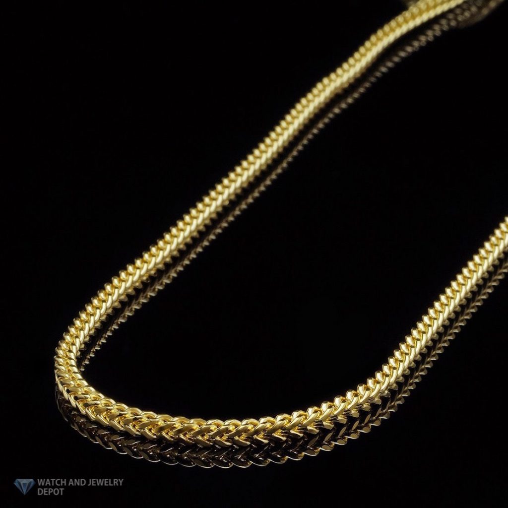 14K Yellow Gold Hollow 3mm Franco Link 