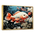 thumbnail image 2 of Designart "The Eloquent Dance Of Japanese Fish" Coastal Coral Under Water Floater Framed Wall Art Prints, 2 of 5