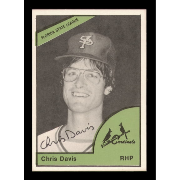 Chris Davis Autographed 1978 TCMA Rookie Card #77 St. Petersburg Cardinals SKU #231769