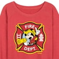 thumbnail image 2 of Disney - Firefighter Mickey - Fire Dept. Alarm - Women's Lightweight French Terry Pullover, 2 of 5