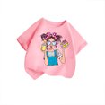 thumbnail image 3 of MEZZALL Kid Girls Cute Graphic T-Shirt Round Neck Short Sleeve Tee Summer Casual Tshirts Tops, Pink, 7-8 Years, 3 of 5