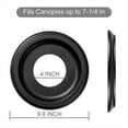 thumbnail image 3 of Rollbacks & More 2 Packs Molded PU Ceiling Medallions 10 Inch OD X 4 ID (Fits Canopies Up To7-1/4 Inch) Black, 3 of 6