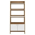 thumbnail image 3 of Modway Bixby 33" Modern MDF Wood Storage Bookshelf in Walnut/White, 3 of 6