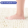 thumbnail image 3 of HAKUNA Striped Ice Cream Bathroom Rug Set 3 Pieces Ultra Soft, Non Slip Chenille Toilet Mat, Absorbent Plush Shaggy Bath Mats for Bathroom, Bedroom, Kitchen, 3 of 7
