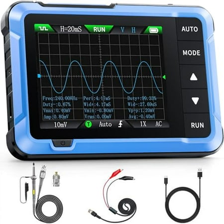 DSO-510 Handheld Oscilloscope/DDS Signal Generator 2 in 1, Digital Portable Automotive Oscilloscope 2.8 inch TFT, 10MHz Bandwidth, 48MS/s Sampling Rate, Trigger Function Auto/Nomal/Single$$Electrical