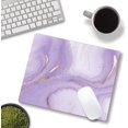 thumbnail image 3 of Mouse Pad, Purple Marble Design Mouse Pad, Washable Square Cloth Mousepad for Gaming Office Laptop, Non-Slip Rubber Base Computer Mouse Pads for Wireless Mouse, Cute Mouse Pads for Desk, 3 of 12
