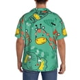 thumbnail image 3 of Sikiie Funny Animals in Jungle Men's Wrinkle Free Untucked Cuban Shirt Business Casual Button Down Shirts Short Sleeve ShirtMedium, 3 of 5