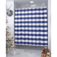 thumbnail image 5 of Rustic Navy Blue White Buffalo Check Plaid Pattern Shower Curtain, Farmhouse Shower Curtains Set with Hooks, Waterproof Fabric Bathroom Curtains Decor Home Accessories,72 X 84 Inch Extra Long, 5 of 6