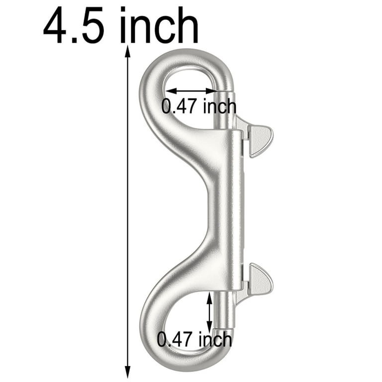 4.5 Inch 316 Stainless Steel Snap Hook Double Ended Trigger Spring Hook  Marine Grade Metal Clips for Diving, Dog Leash, Key Chain, Horse Tack, Pet  Feed Buckets, 2 Pcs 