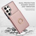 thumbnail image 3 of ELEHOLD Case for Samsung Galaxy S23 Ultra,Business PU Leather Stand Case with Card Holder & Ring Holder,Rosegold, 3 of 7